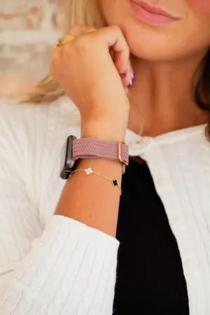 Dusty Purple Thin Weaved Watch Band Andi