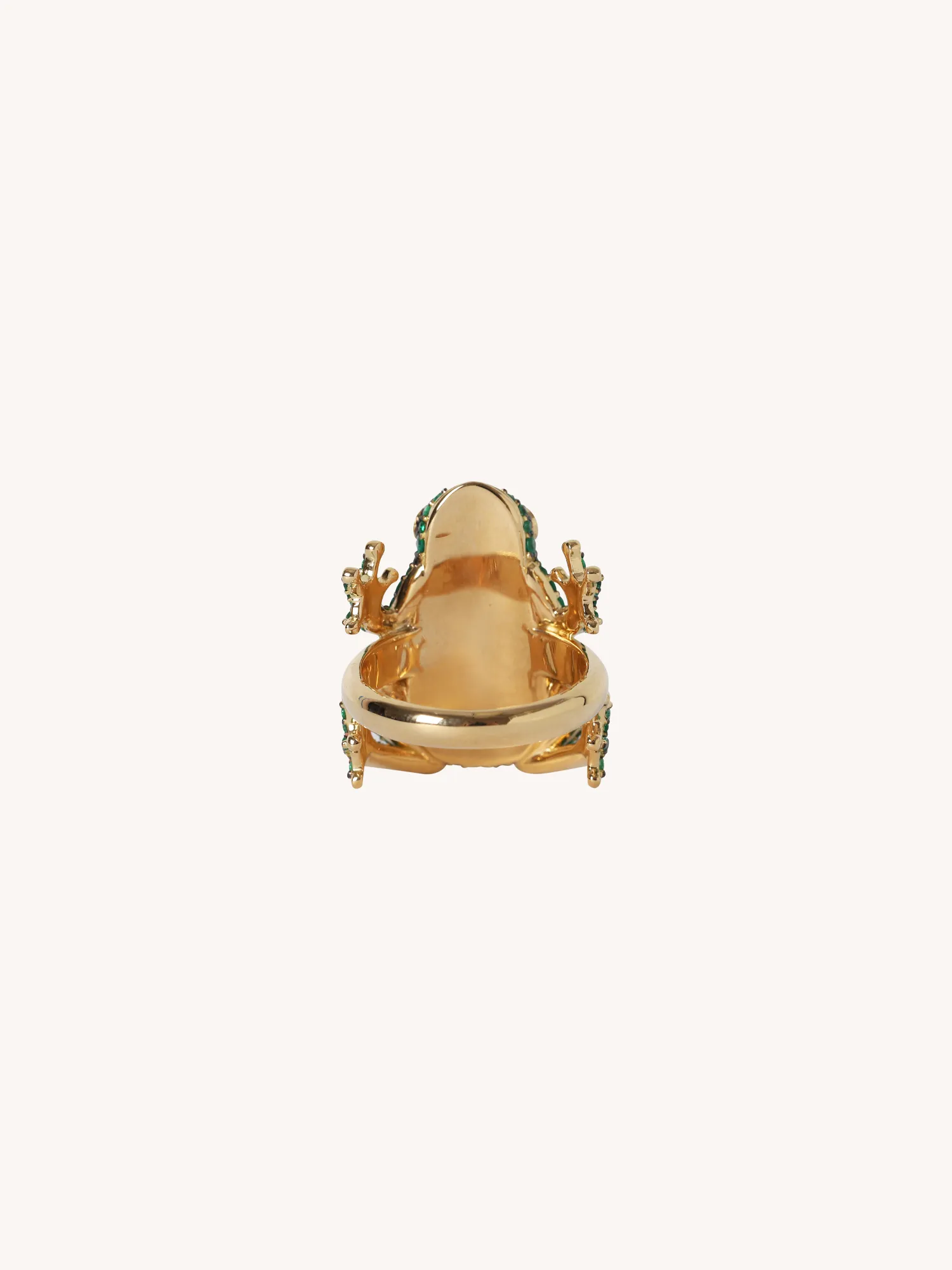 EMERALD, GREEN DIAMOND & RUBY FROG RING