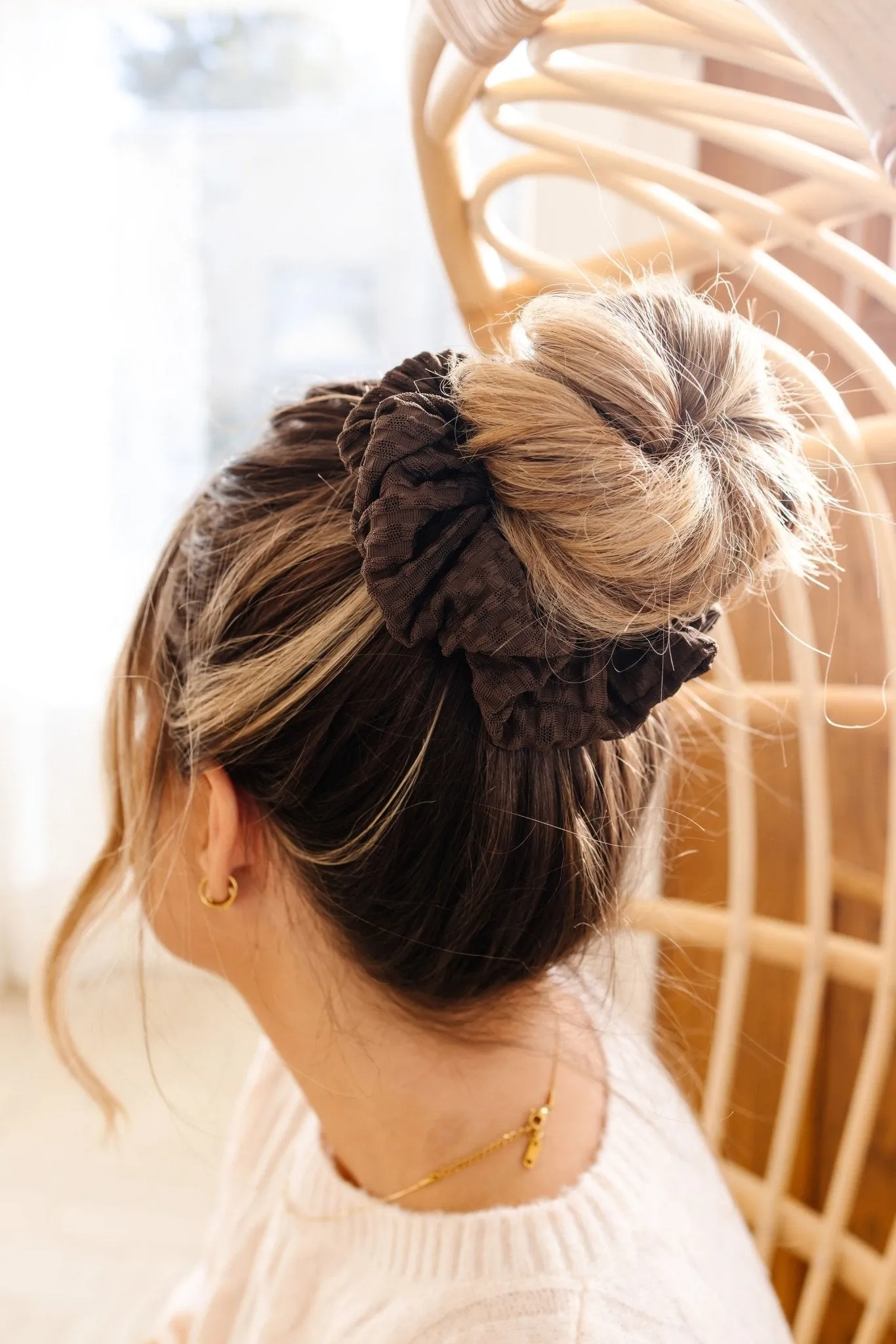 Espresso Jumbo Scrunchie Andi