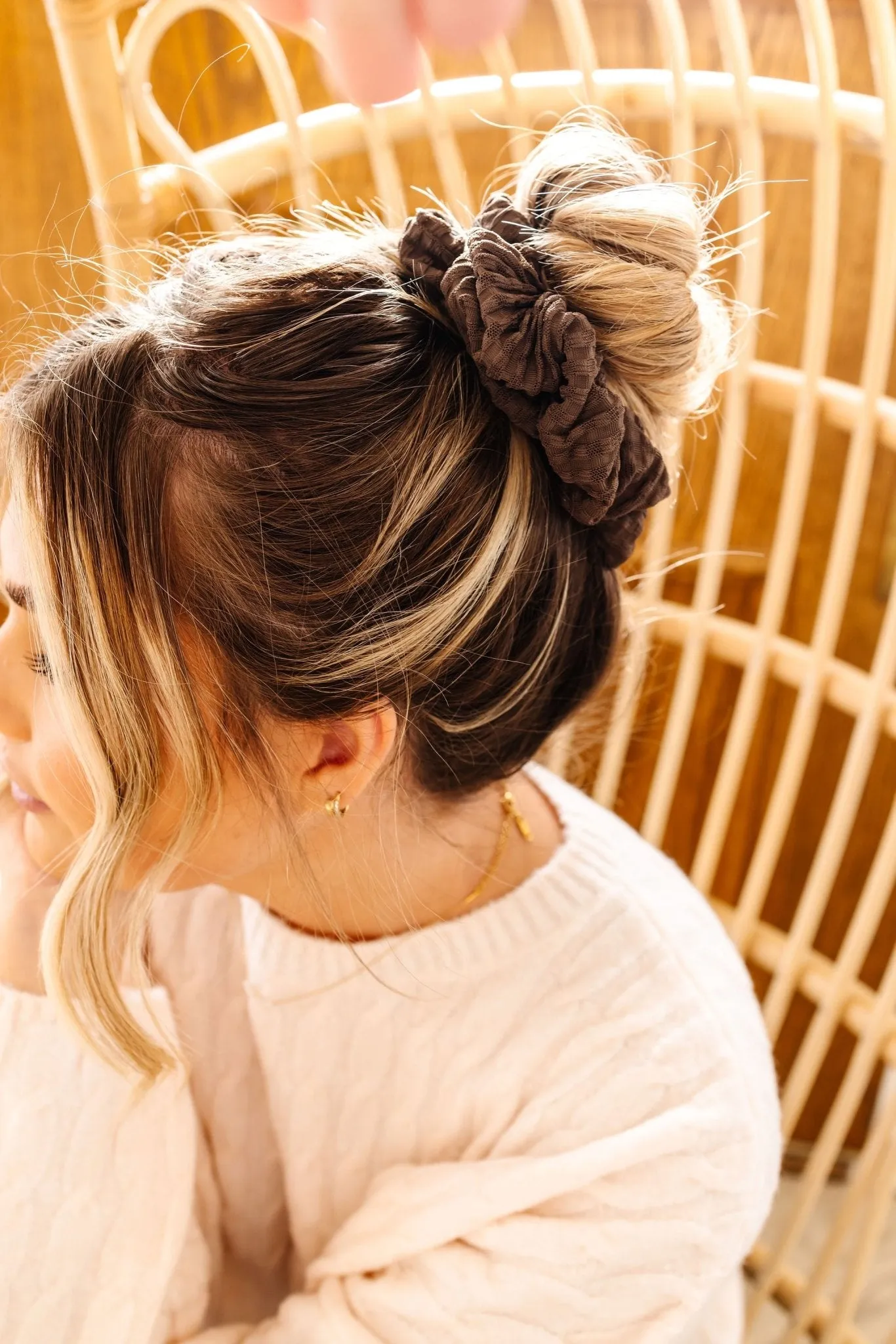 Espresso Jumbo Scrunchie Andi