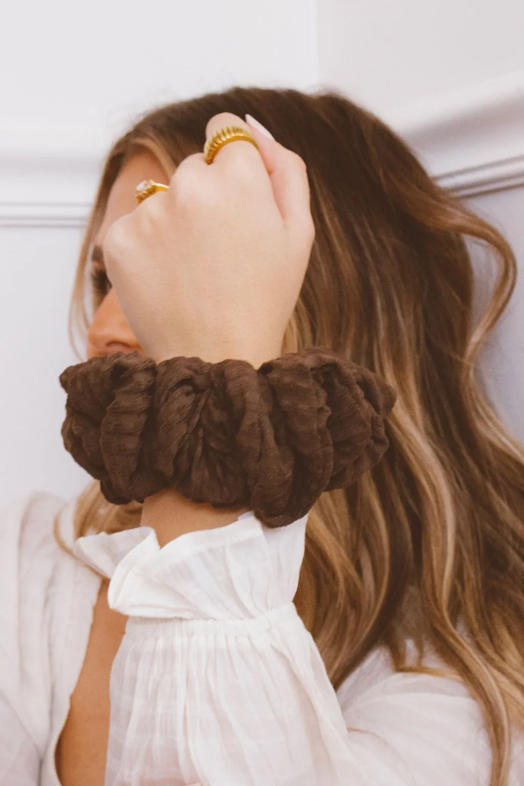 Espresso Jumbo Scrunchie Andi