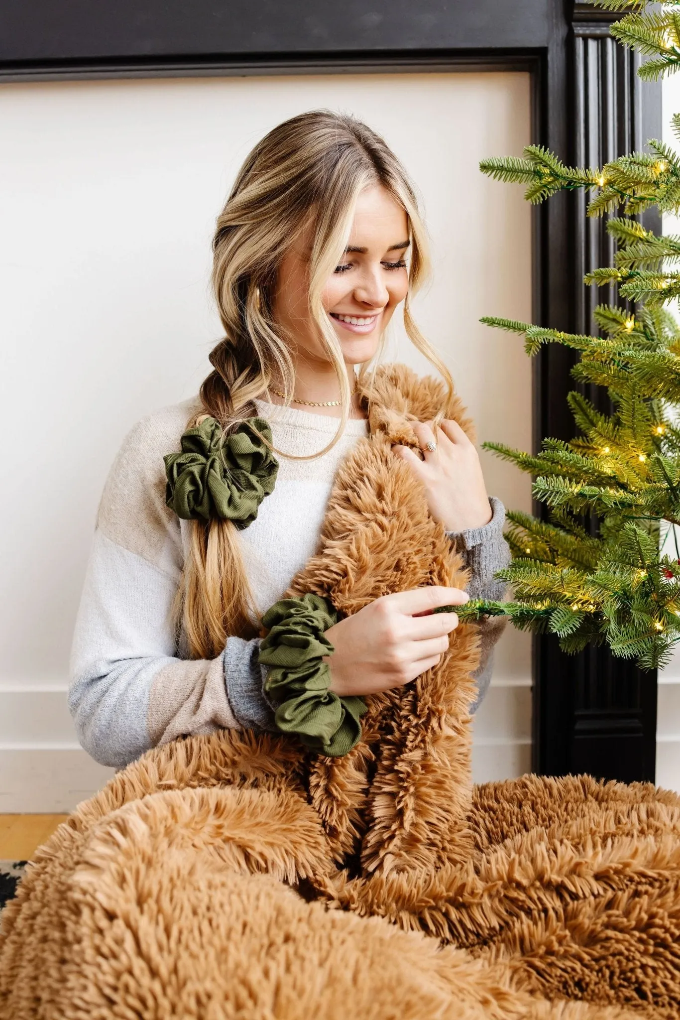 Evergreen Jumbo Scrunchie Andi