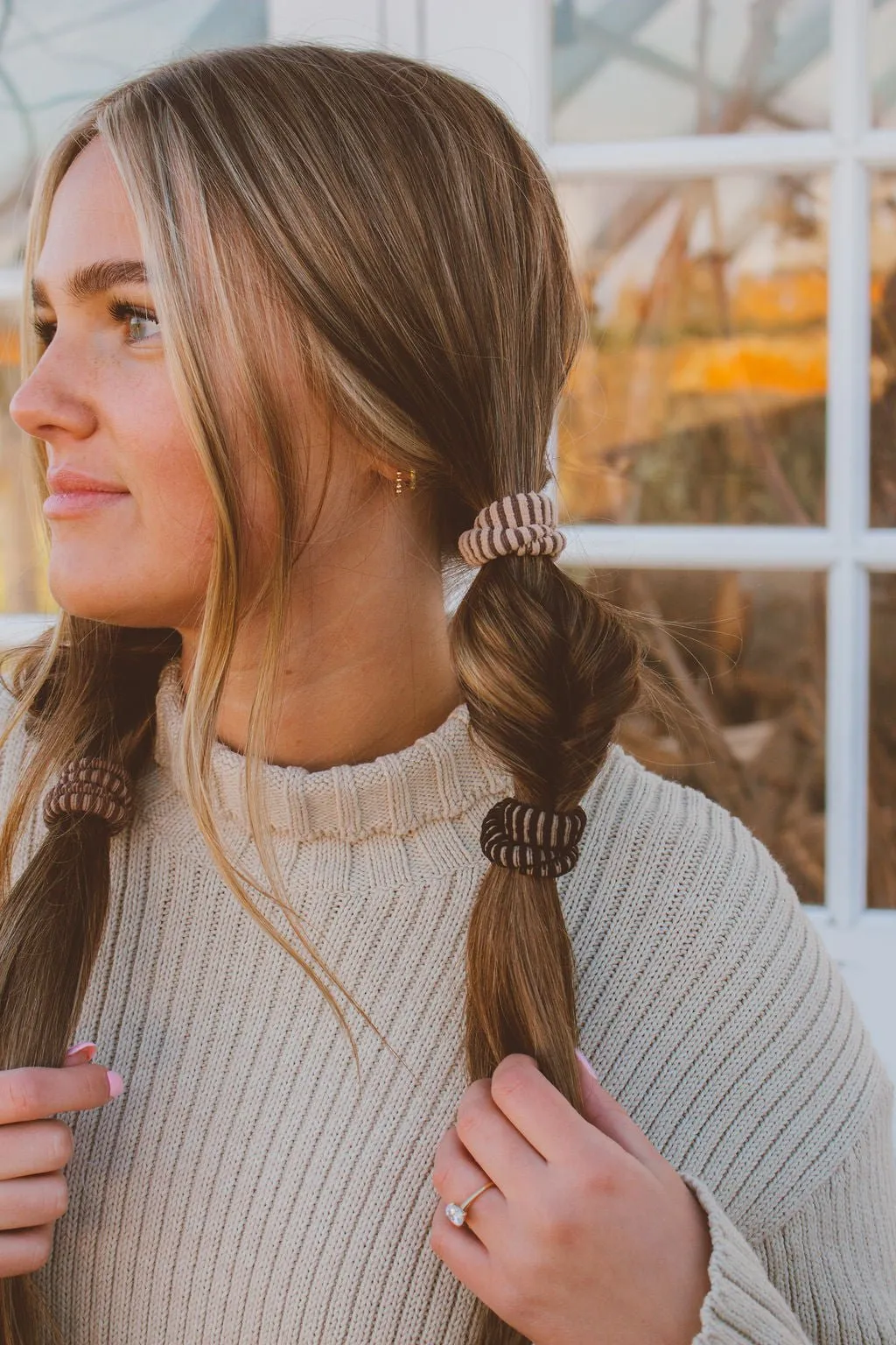 Fall Ribbed Ponytail 5-Pack Andi