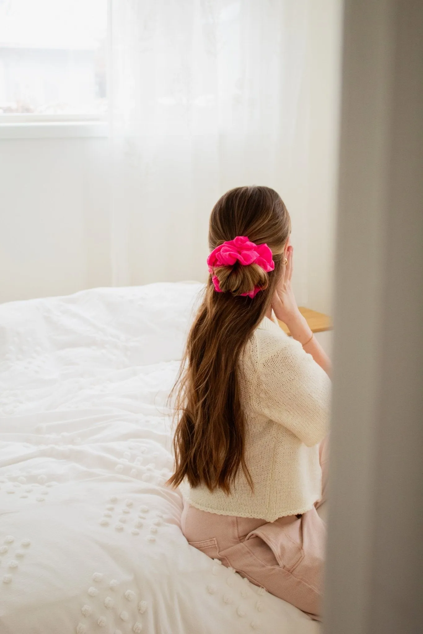 French Fuchsia Scrunchie Andi