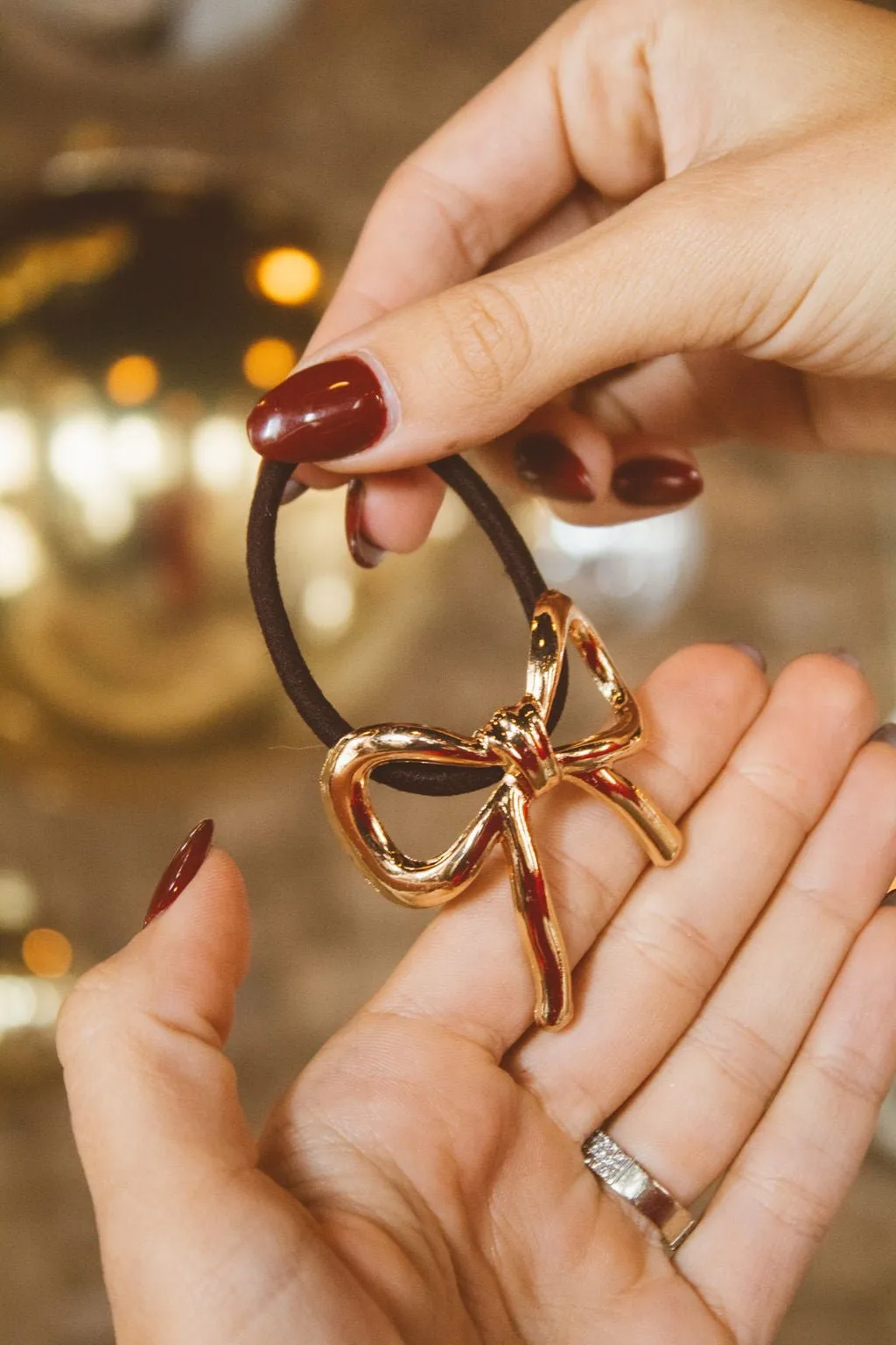 Gilded Bow Ponytail Cuff Andi