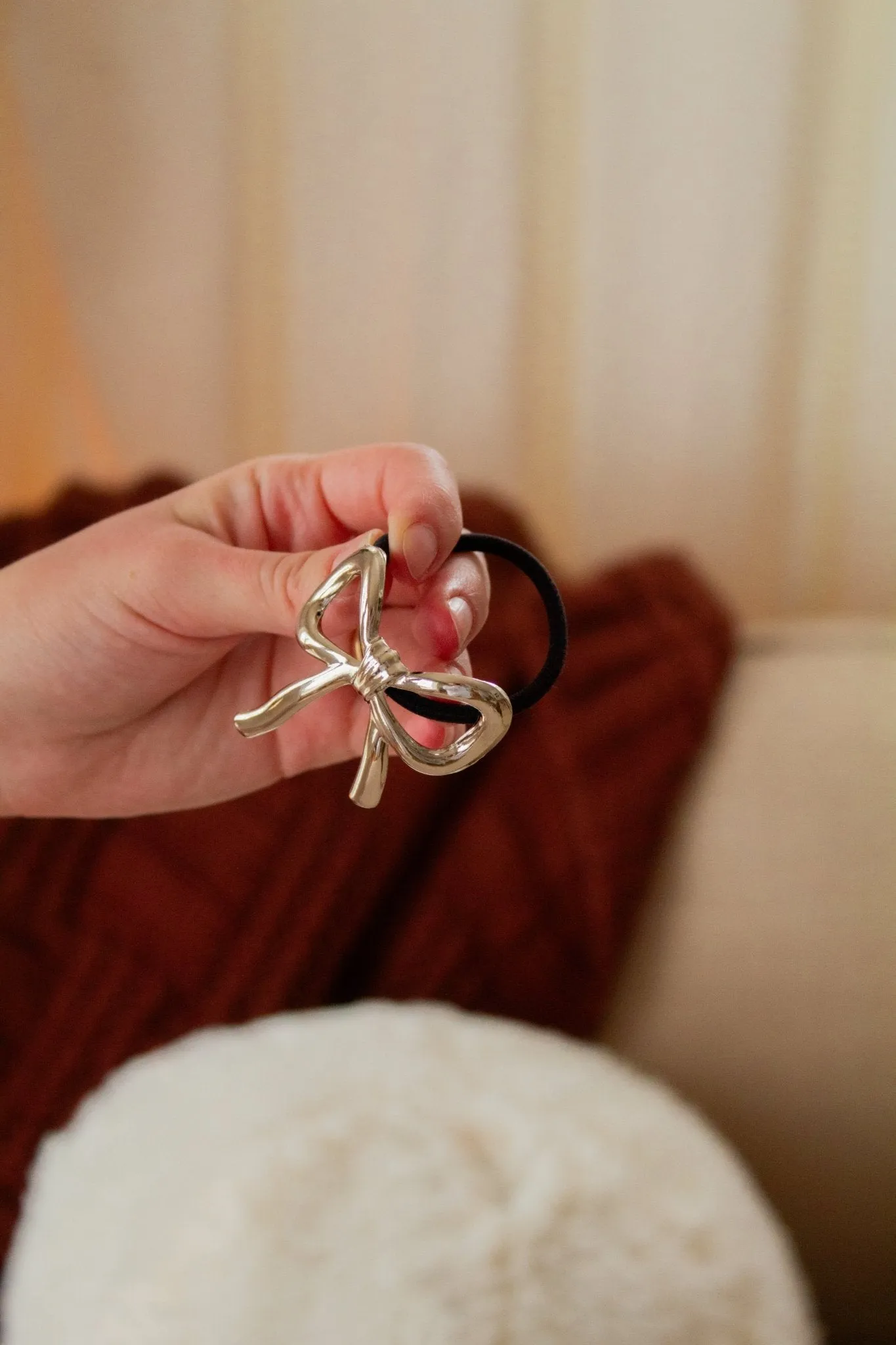 Gilded Bow Ponytail Cuff Andi