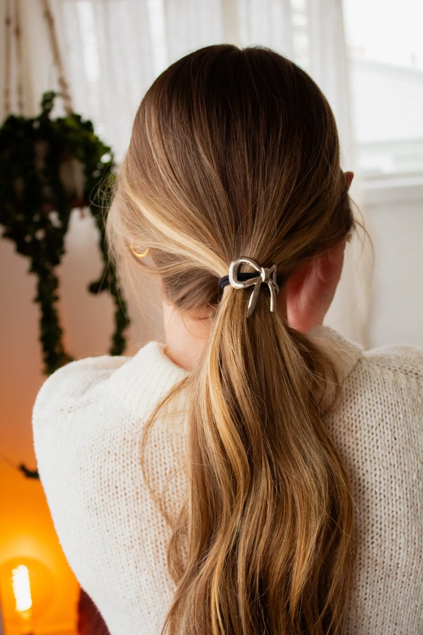 Gilded Bow Ponytail Cuff Andi