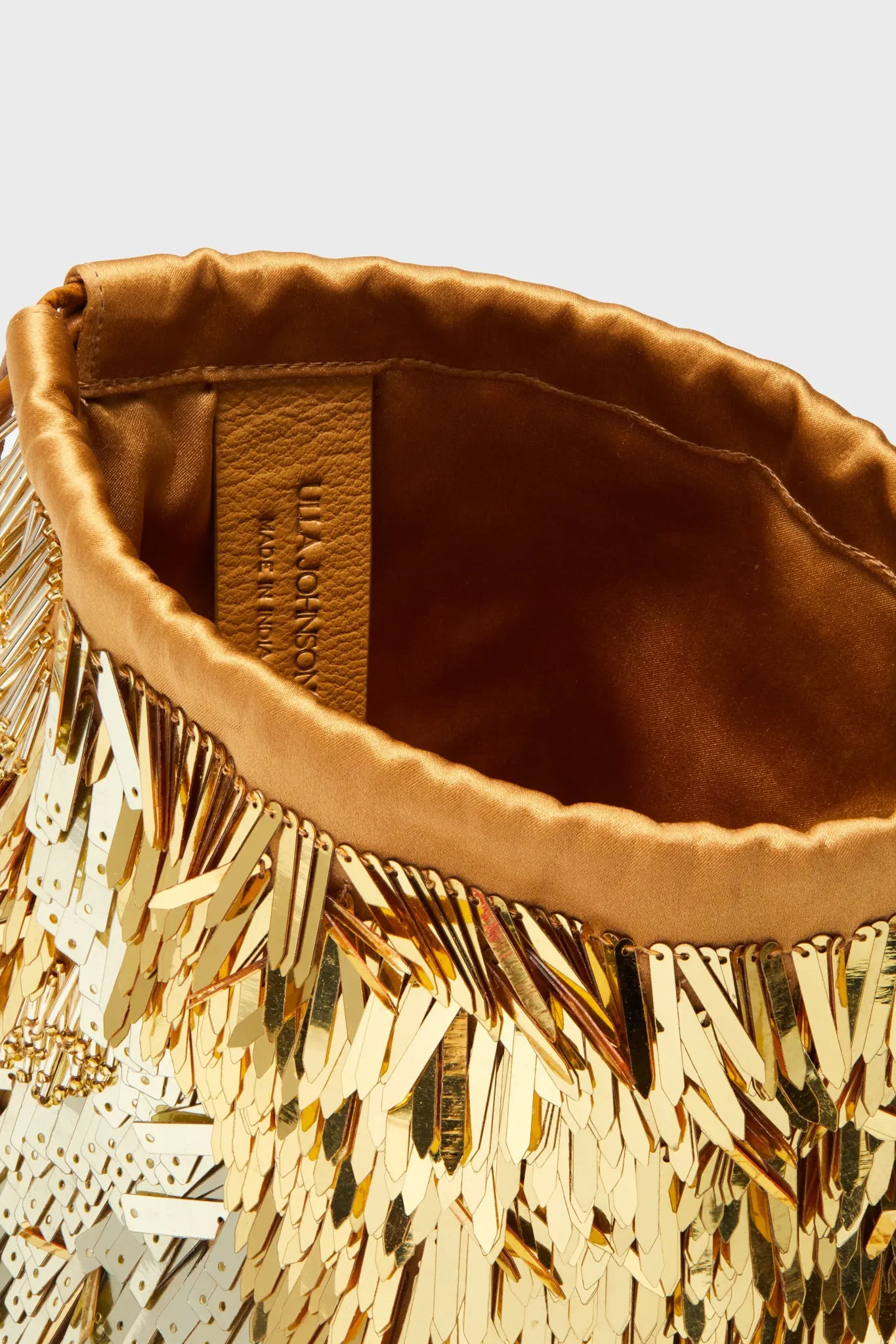 Gilt Celeste Paillette Drawstring Bag