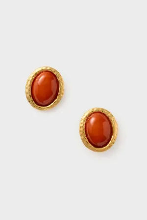 Gold and Brown Beverly Earrings