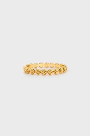 Gold Berry Eternity Hinged Bangle