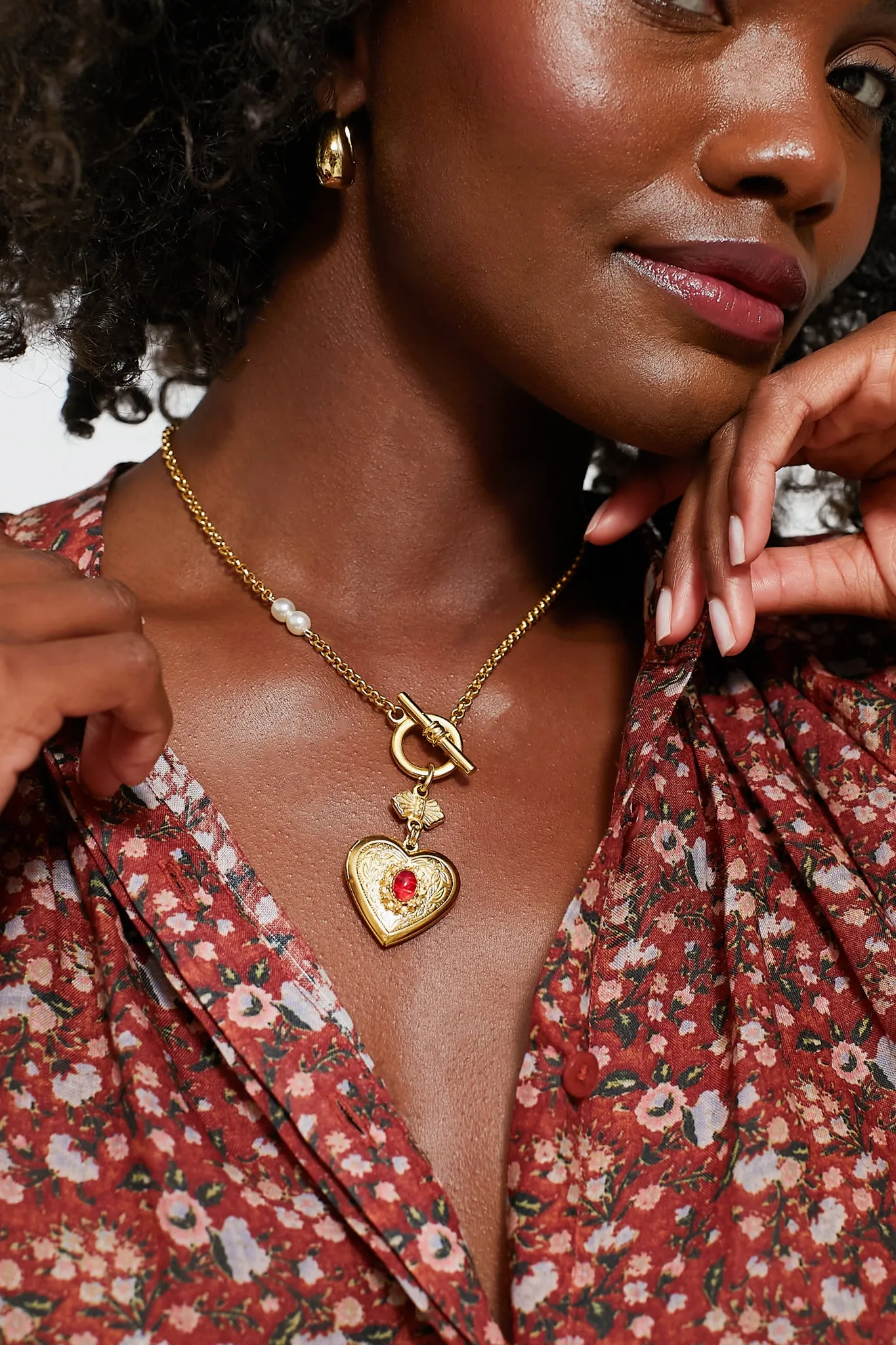 Gold Calder Heart Necklace