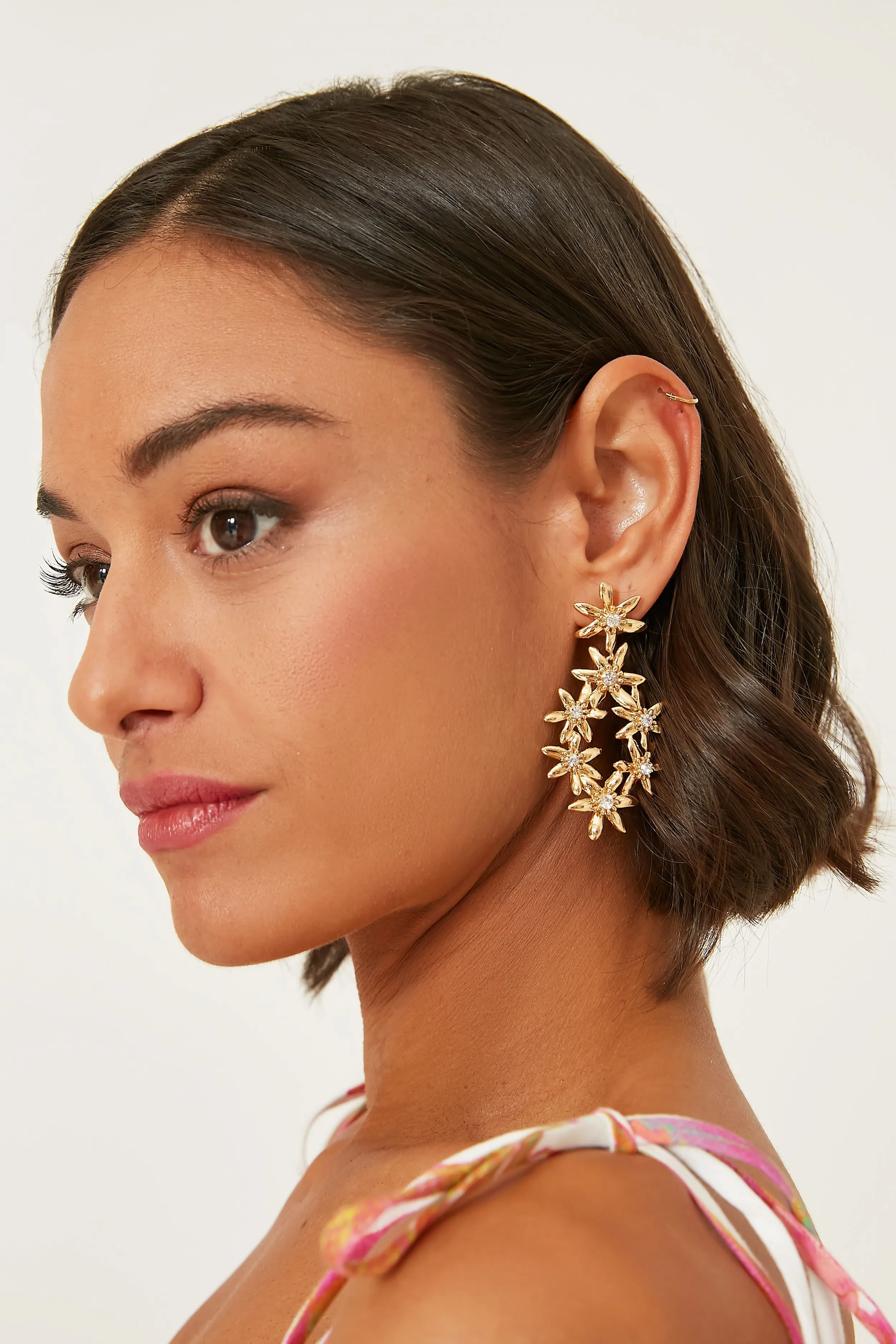 Gold Elena Lux Earrings