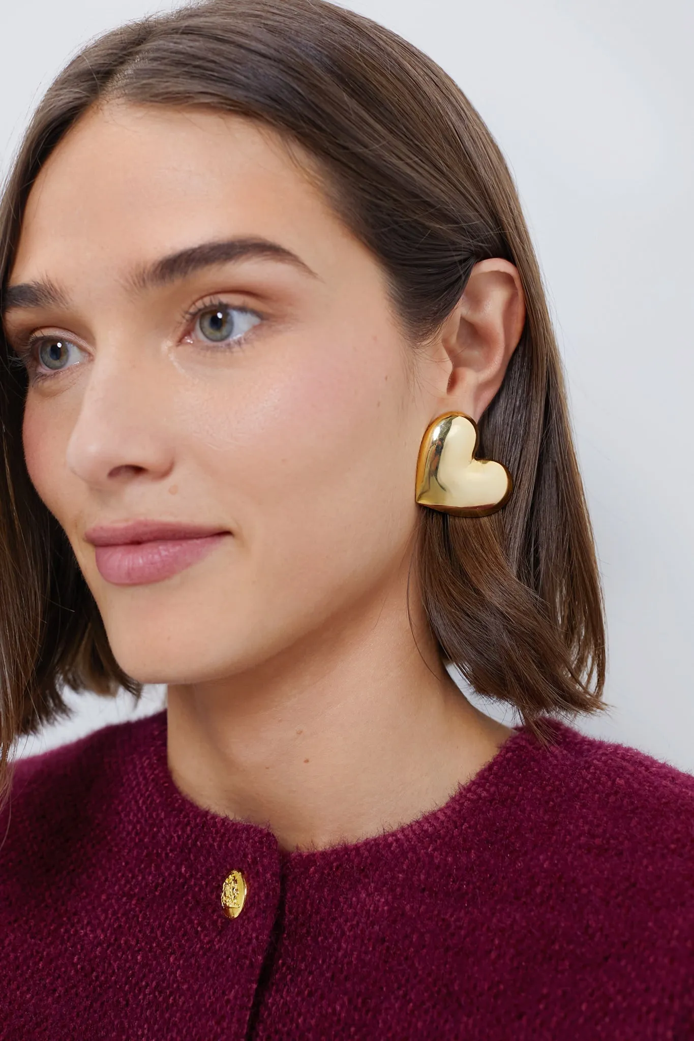 Gold Hart Earrings