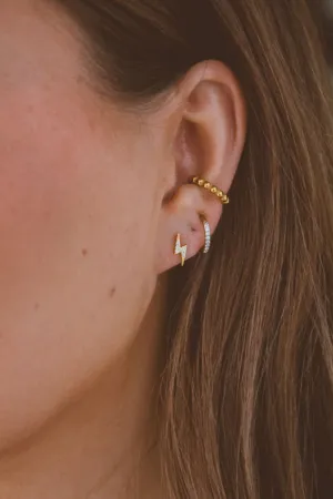 Gold Lightning Studs - Hypoallergenic Andi