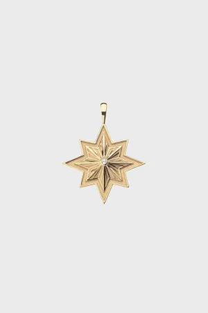 Gold Lucky Wish on a Star Pendant