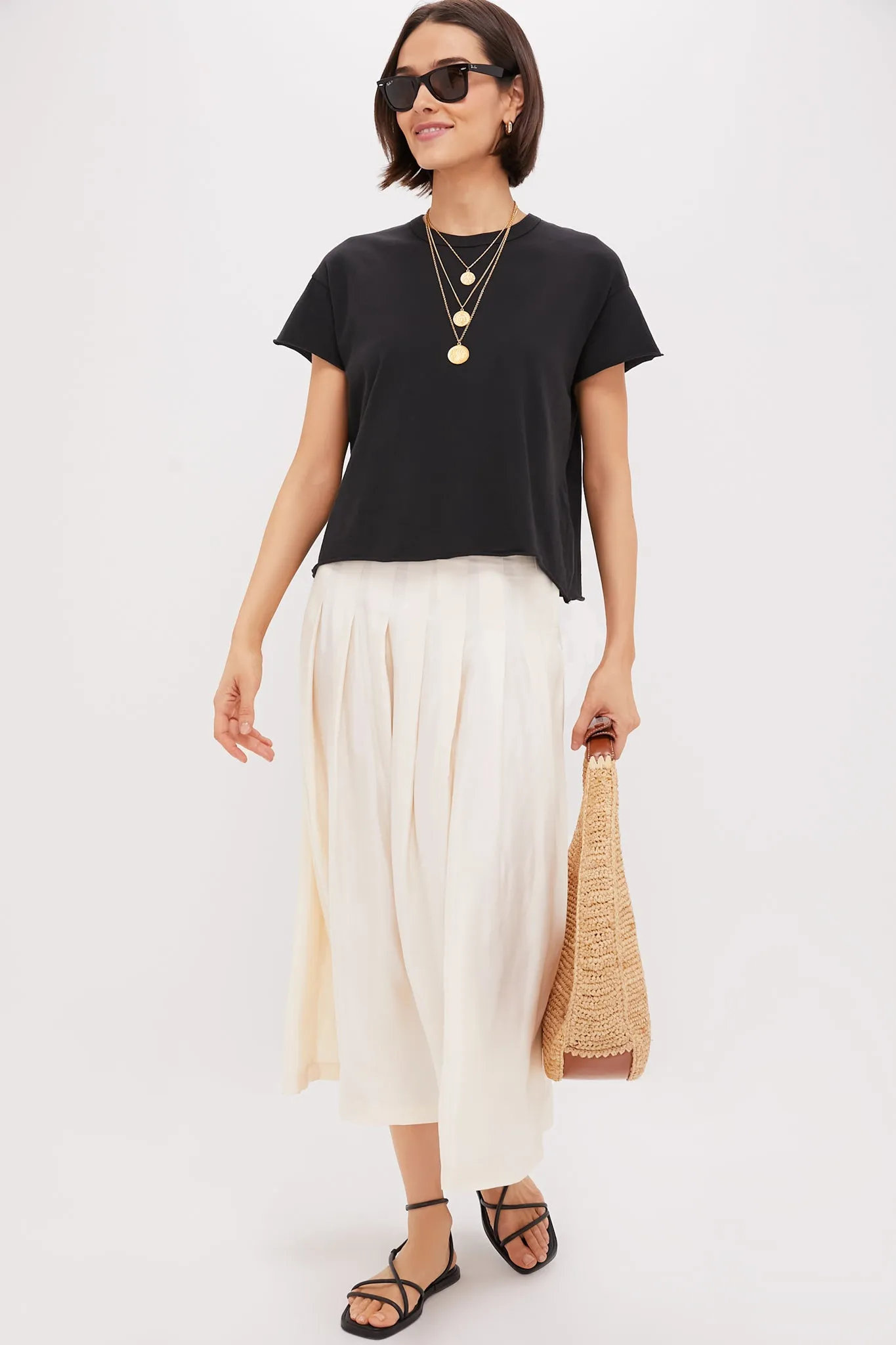 Gold Moroccan Coin Three-Chain Necklace