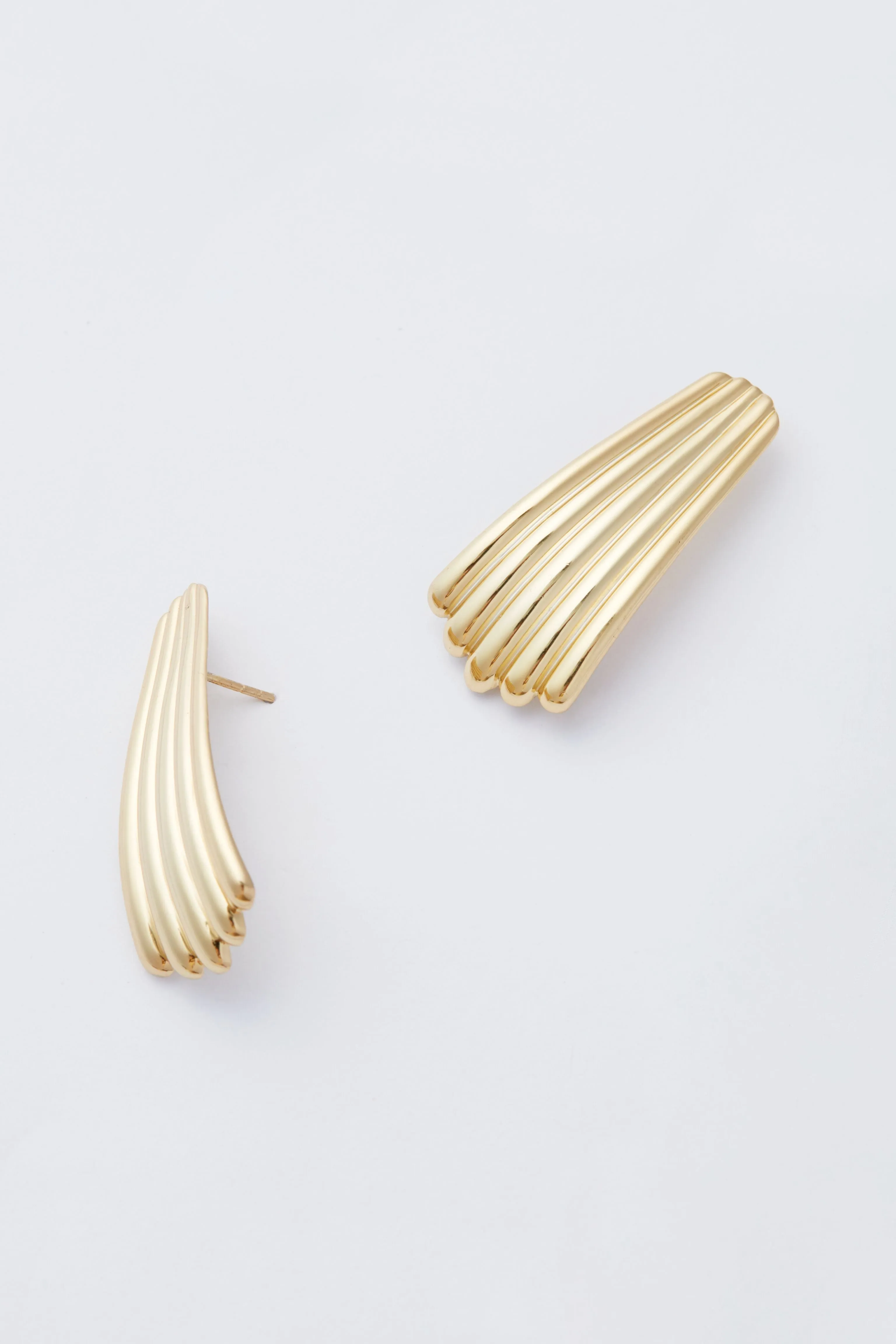 Gold Ripple Earrings
