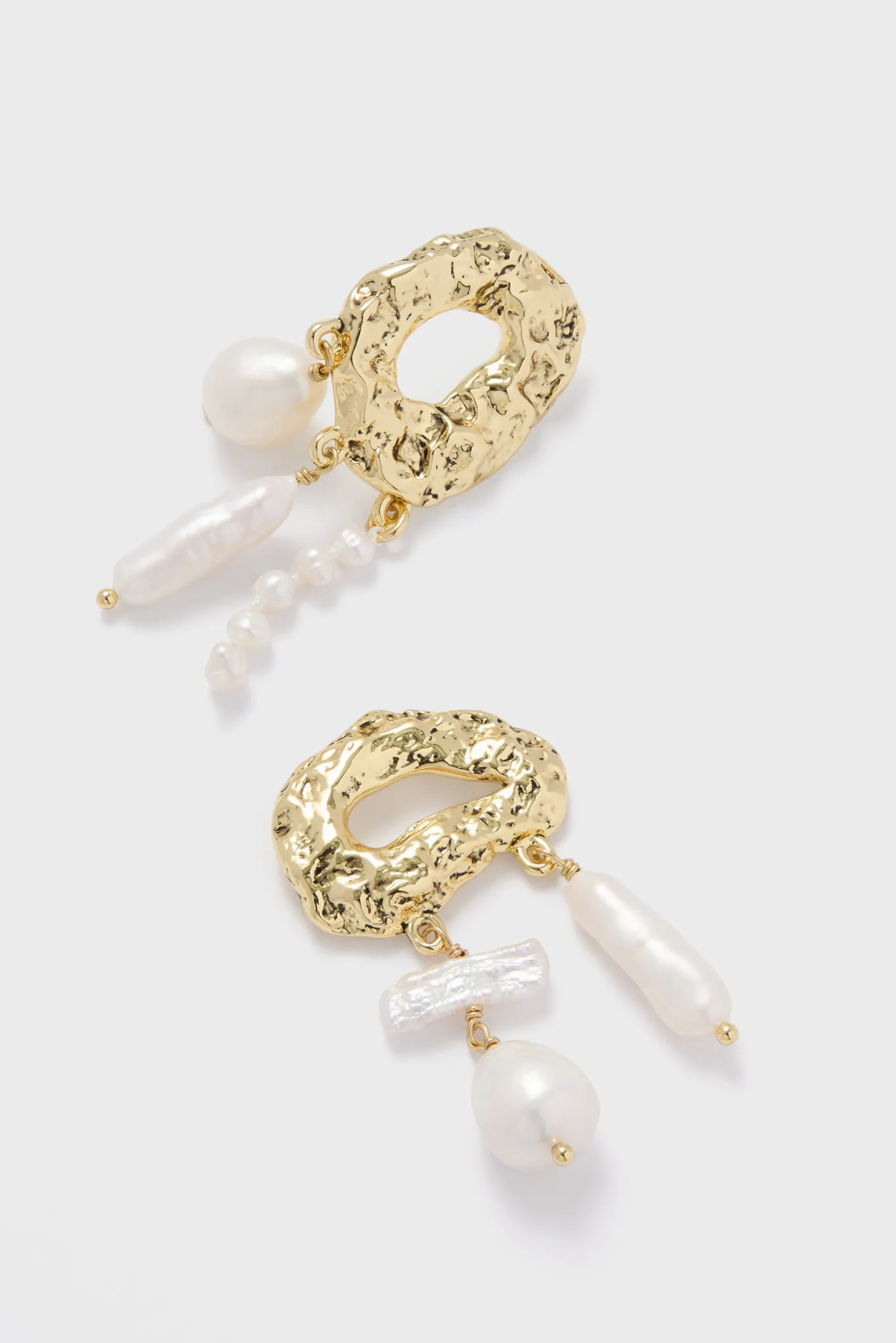 Gold Silvia Pearl Earrings