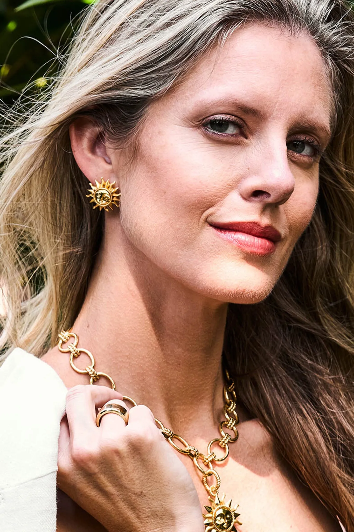 Gold Soleil Stud Earrings