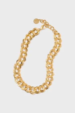 Gold Sun and Moon Link Necklace