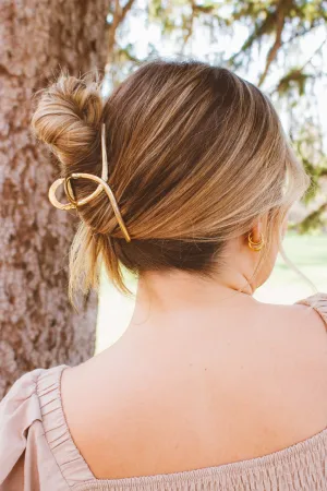 Gold Swirl Claw Clip Andi