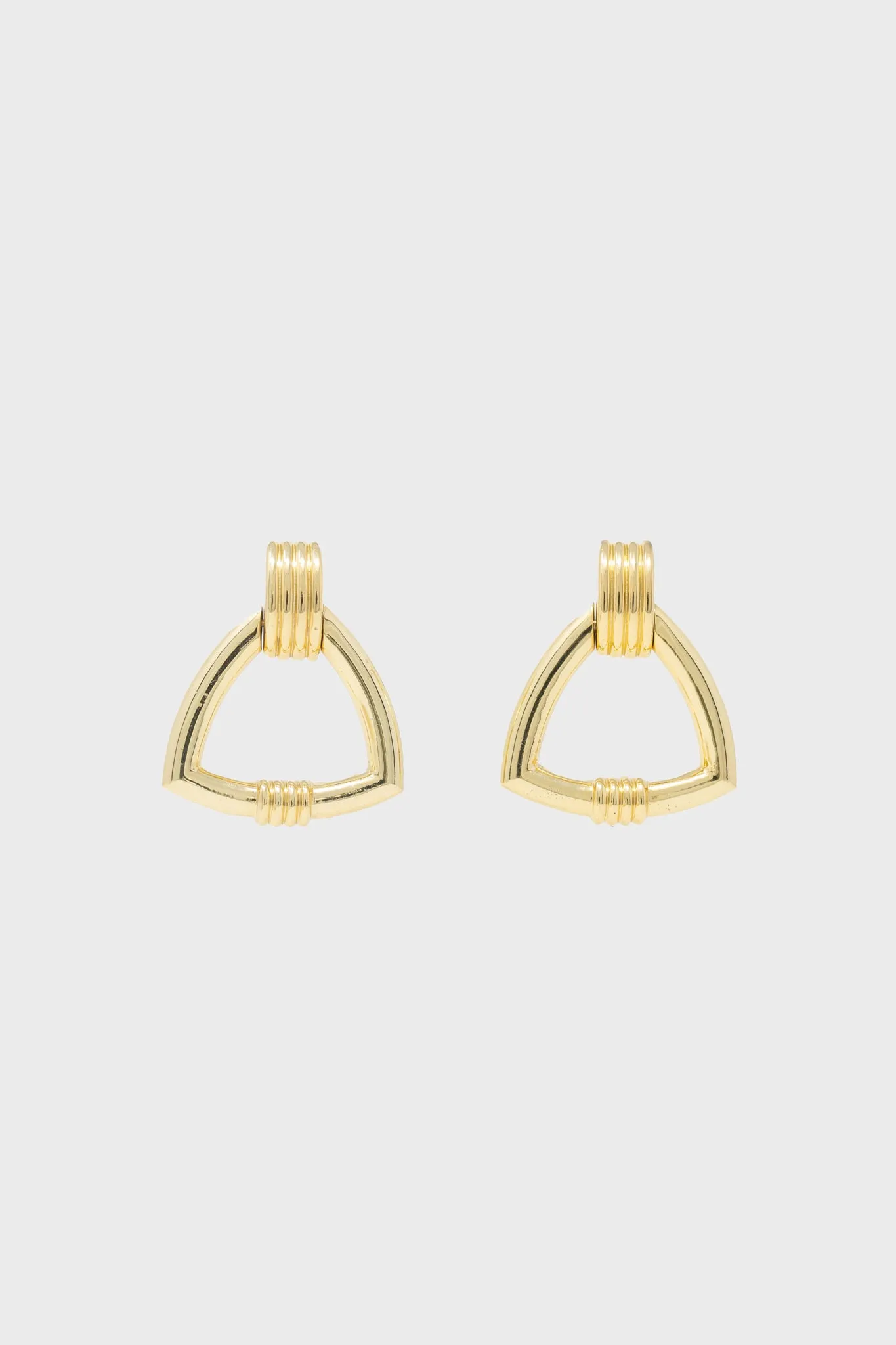 Gold Triangle Earrings