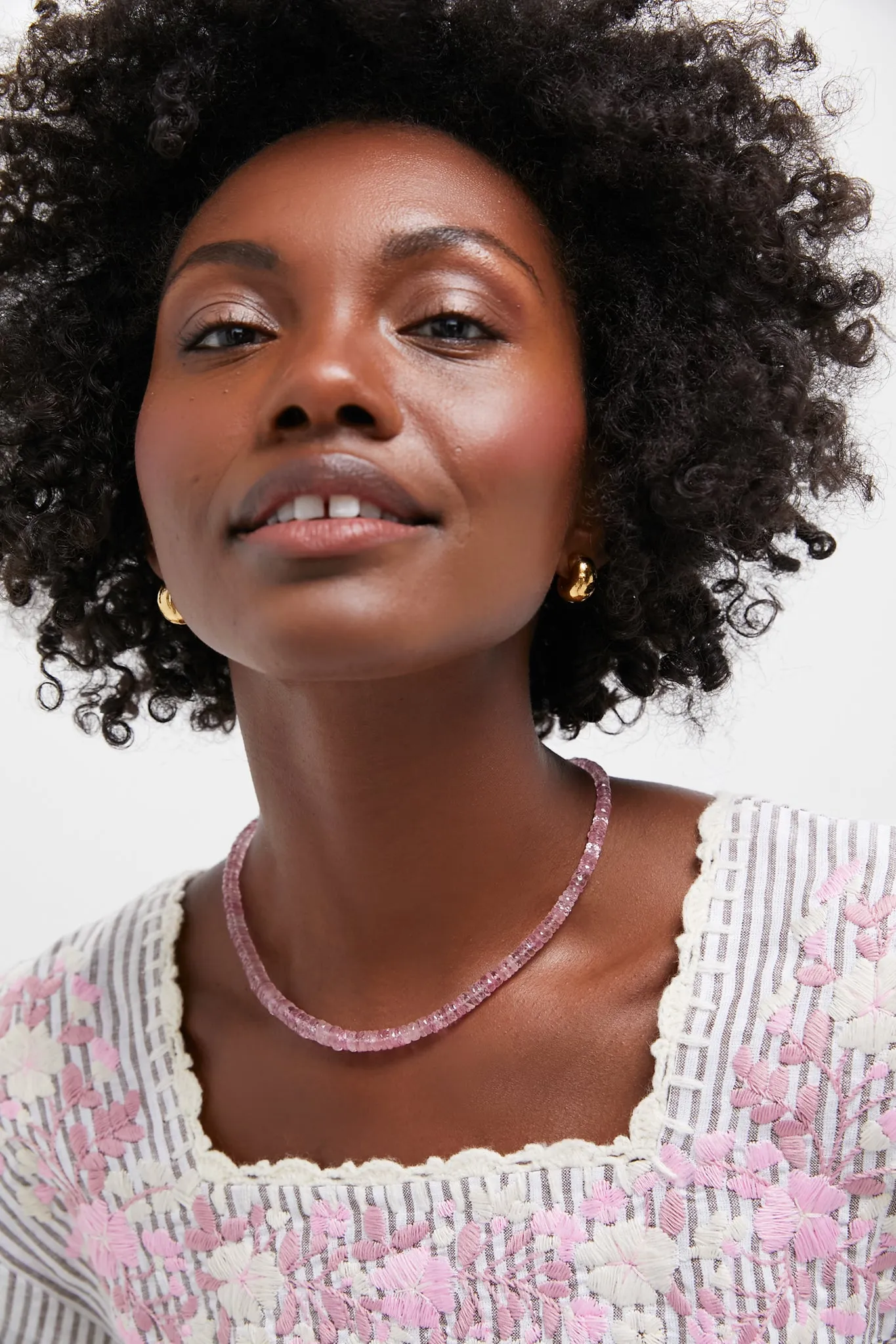 Graduate Rose Tourmaline Necklace