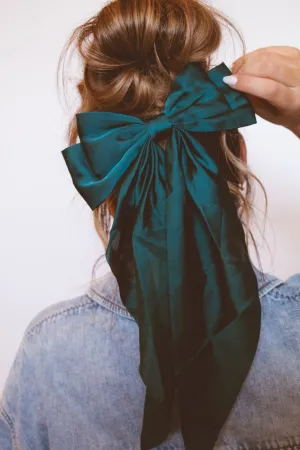 Green Satin Bow Andi