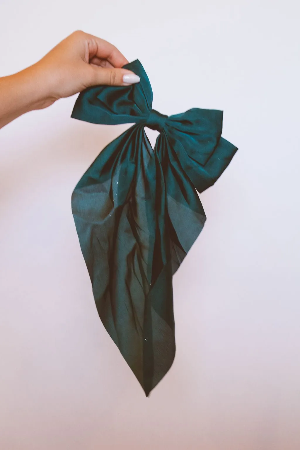 Green Satin Bow Andi