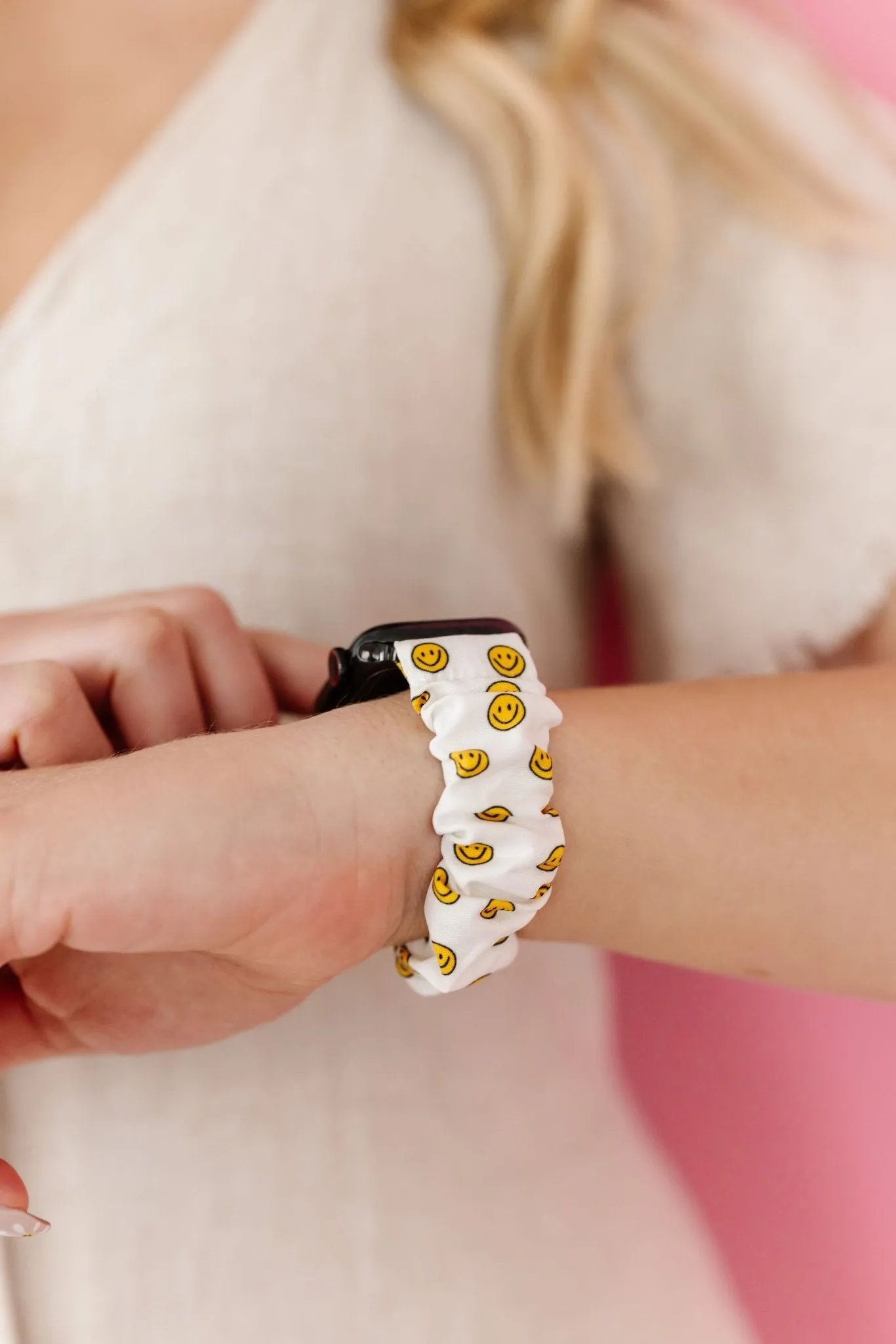 Happy Daze Scrunchie Band Compatible with Apple Watch Andi