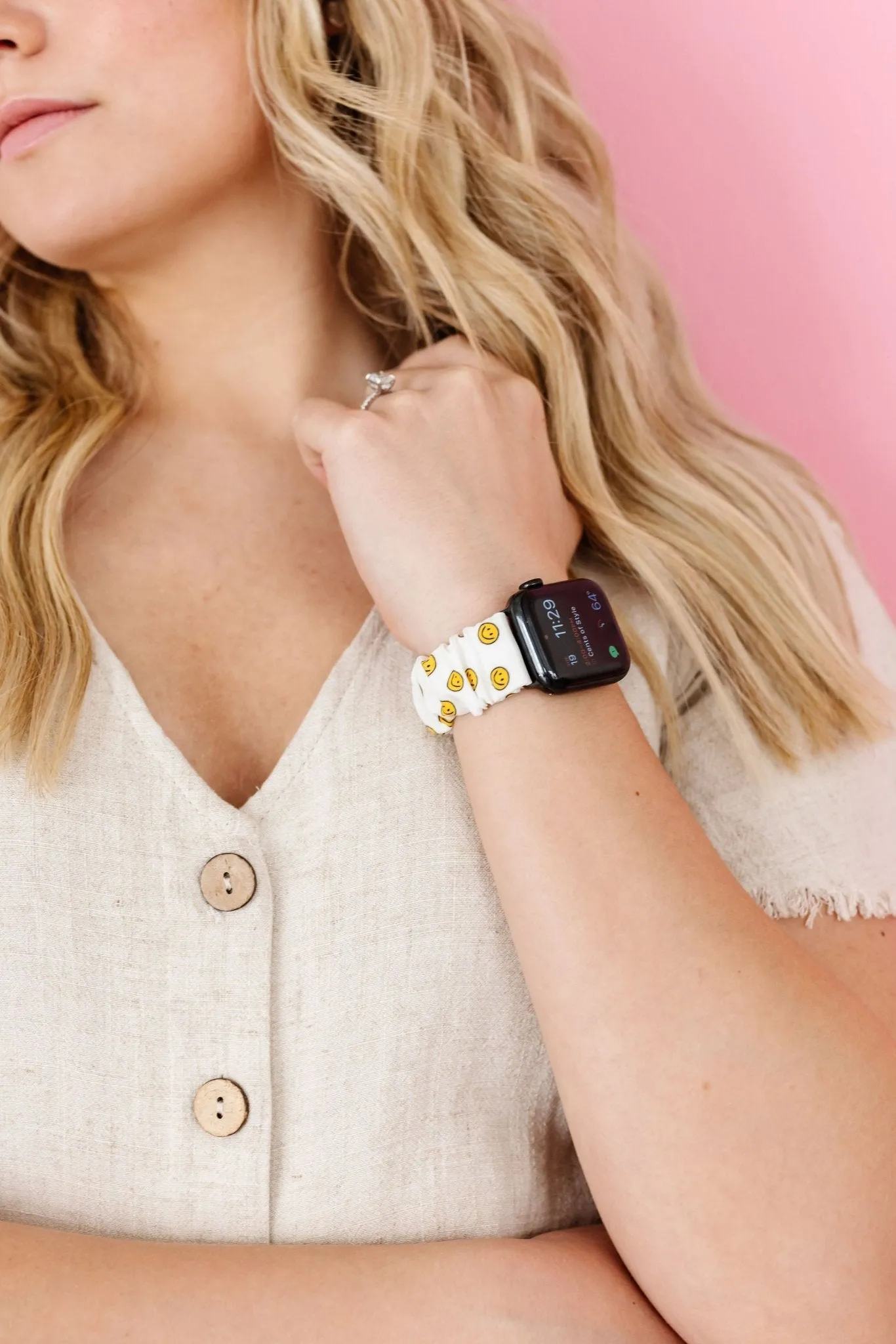 Happy Daze Scrunchie Band Compatible with Apple Watch Andi