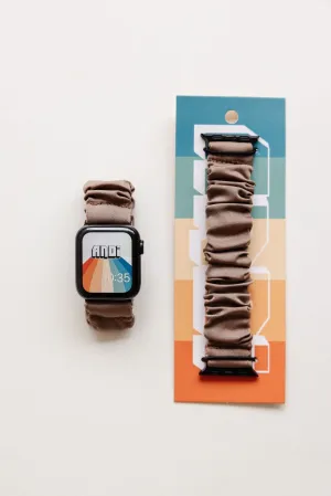 Hazelnut Luxe Scrunchie Band Compatible with Apple Watch Andi