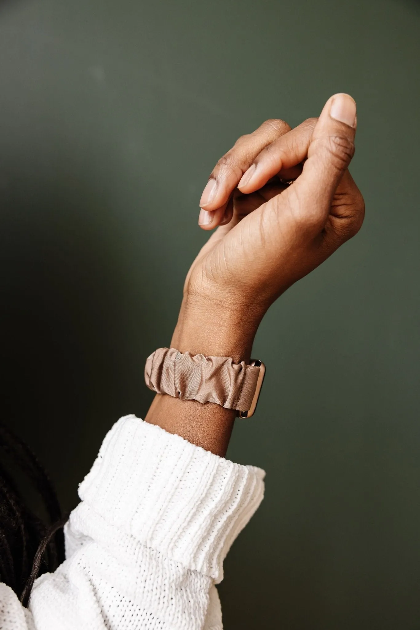 Hazelnut Luxe Scrunchie Band Compatible with Apple Watch Andi