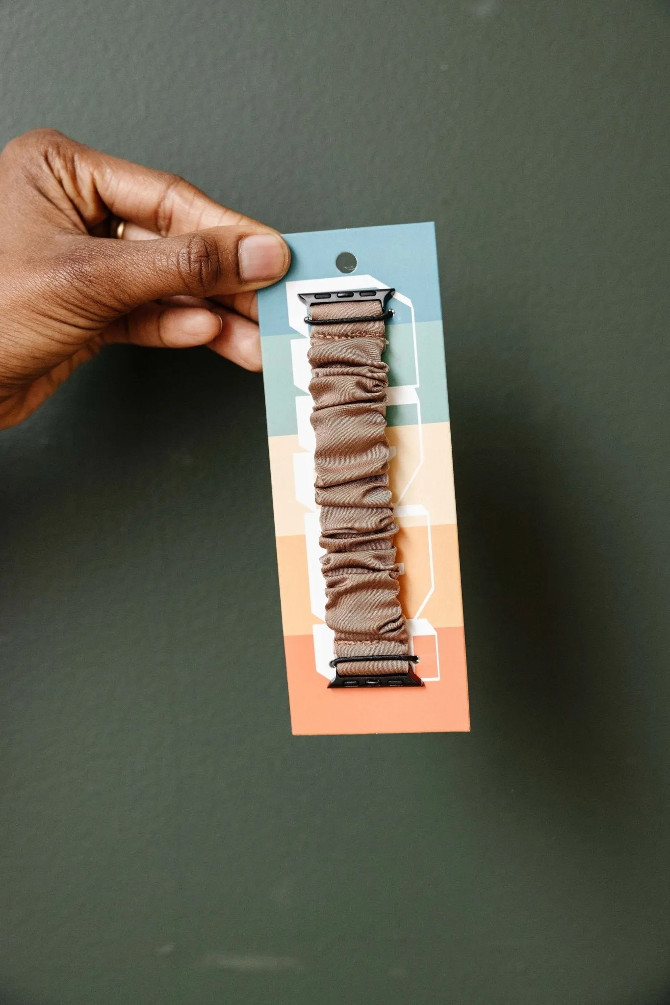 Hazelnut Luxe Scrunchie Band Compatible with Apple Watch Andi