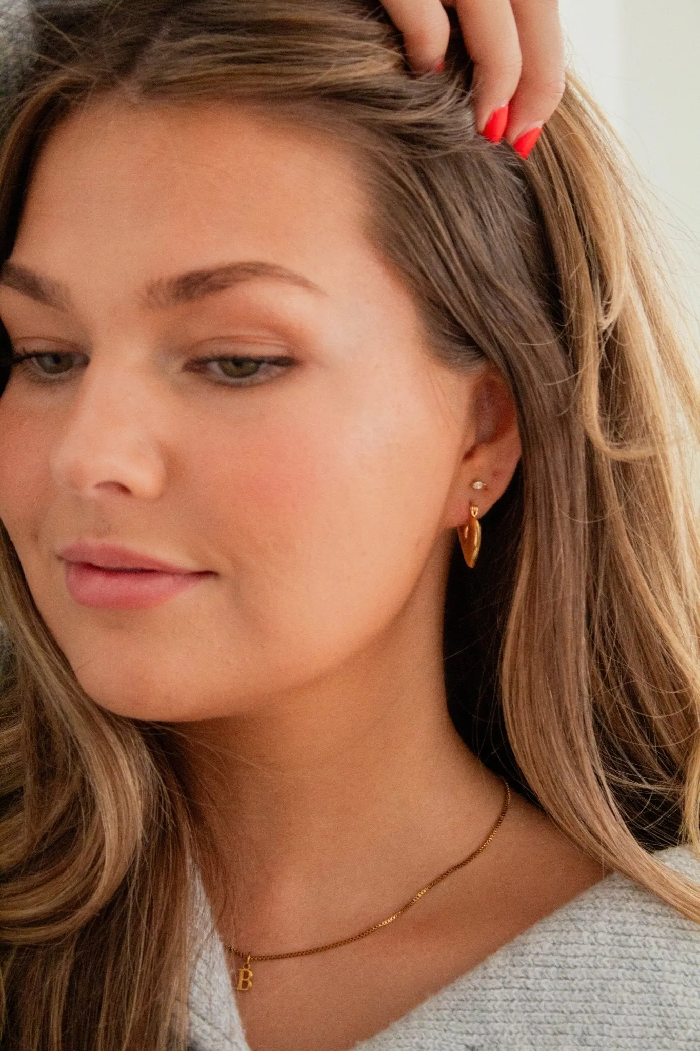 Heart Hoop Earrings Andi