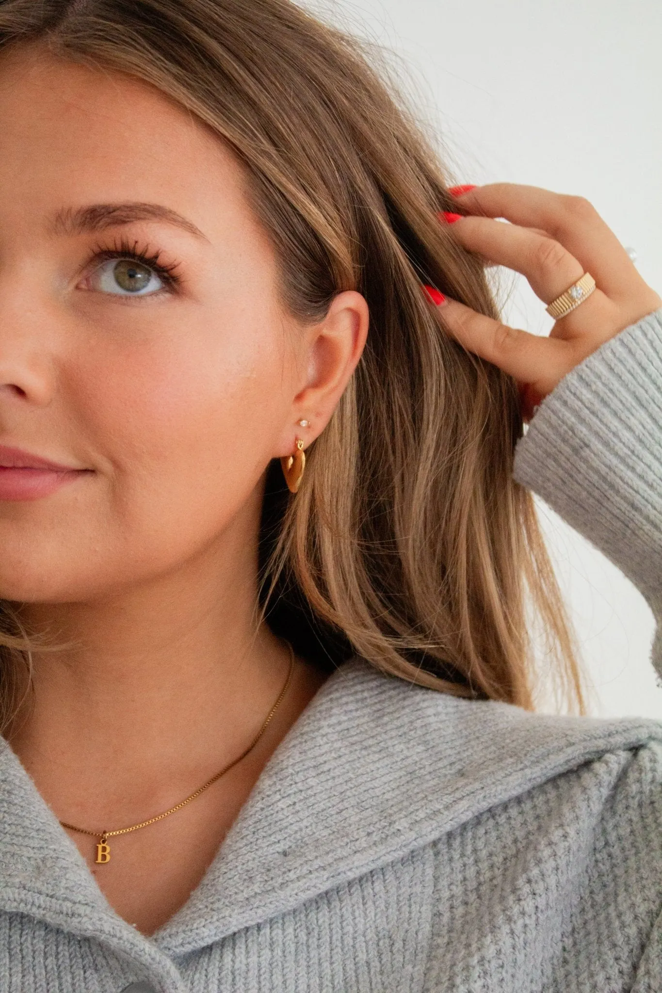 Heart Hoop Earrings Andi