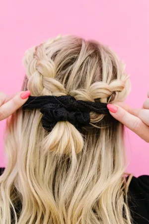 Hexagon Athletic Scrunchie in Black Andi