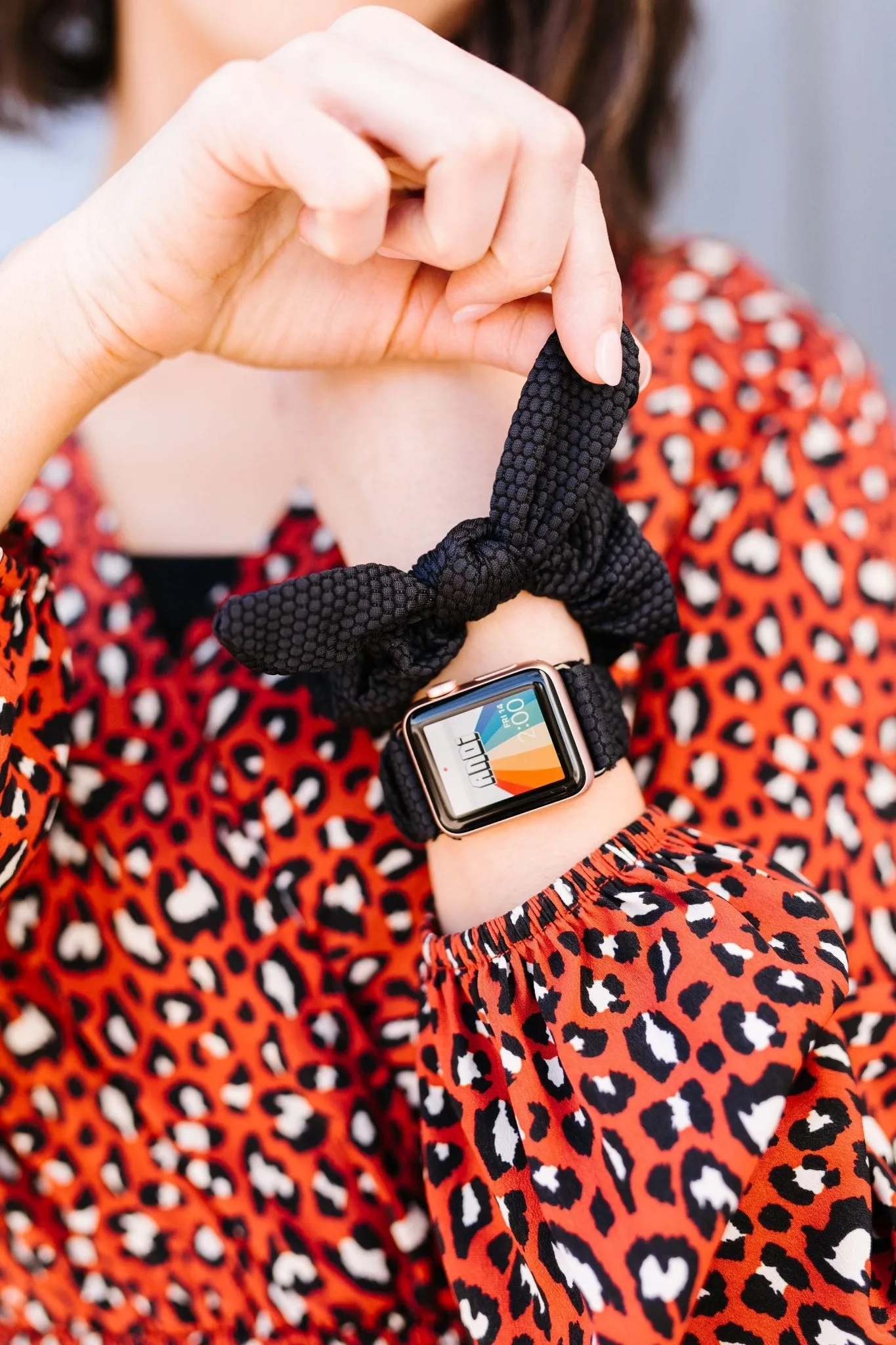 Hexagon Athletic Scrunchie in Black Andi