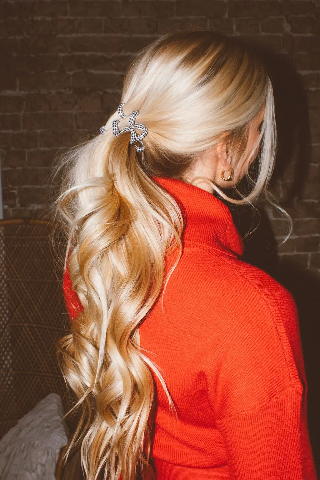 Houndstooth Cord Scrunchies Andi
