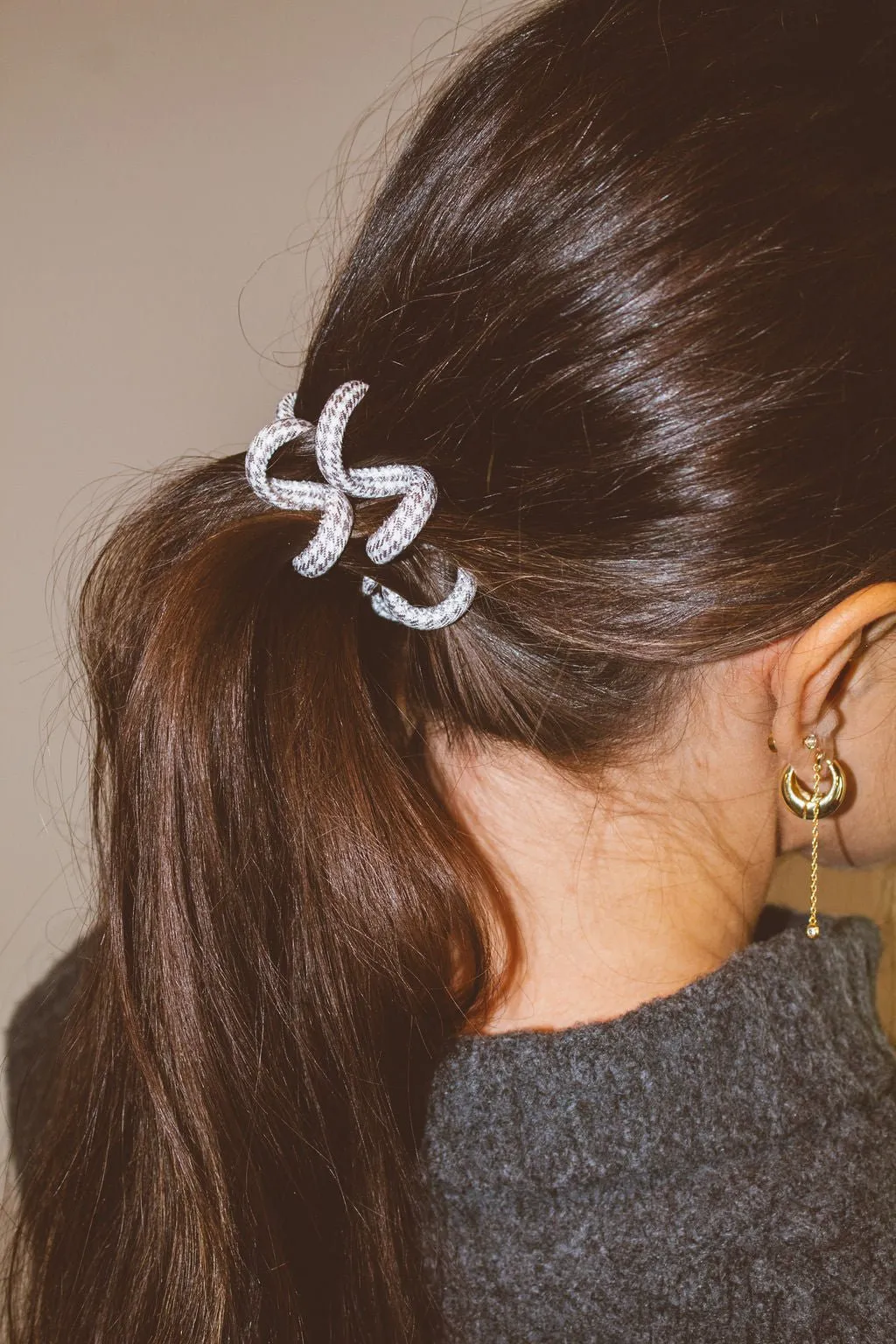 Houndstooth Cord Scrunchies Andi