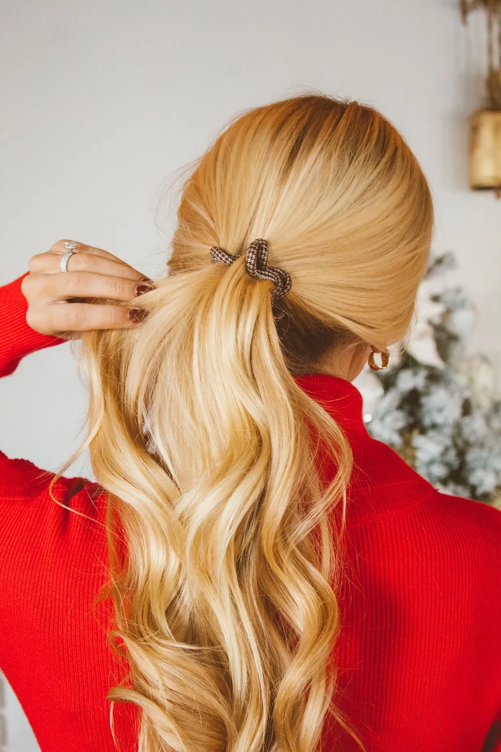 Houndstooth Cord Scrunchies Andi