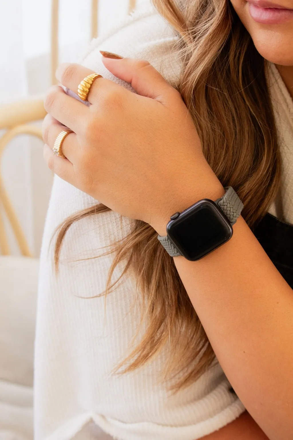 Hunter Thin Weaved Adjustable Elastic Watch Band Andi