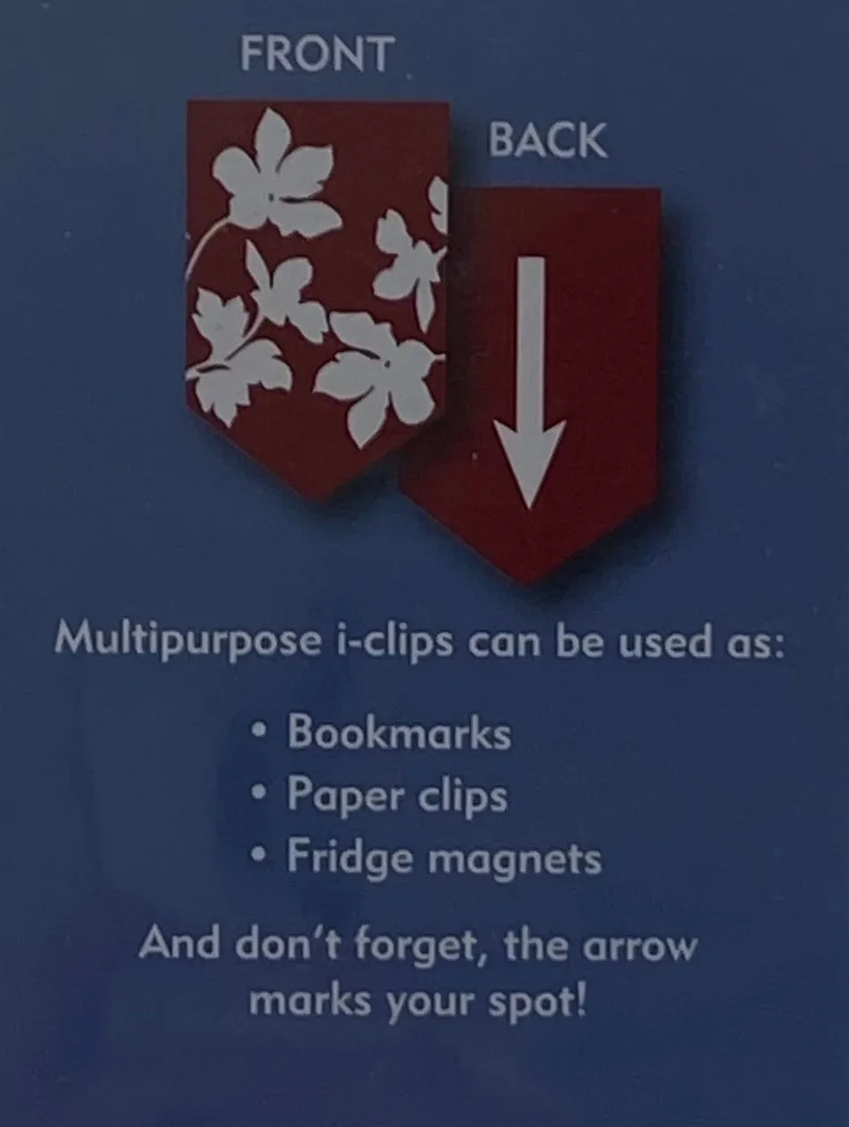 I-Clips Magnetic Page Markers - Floral Silhouette