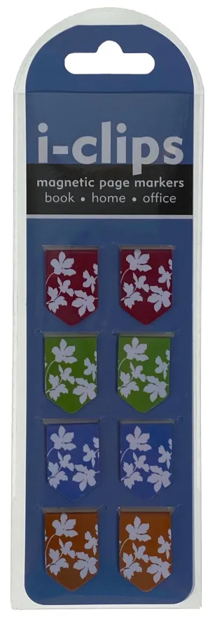I-Clips Magnetic Page Markers - Floral Silhouette