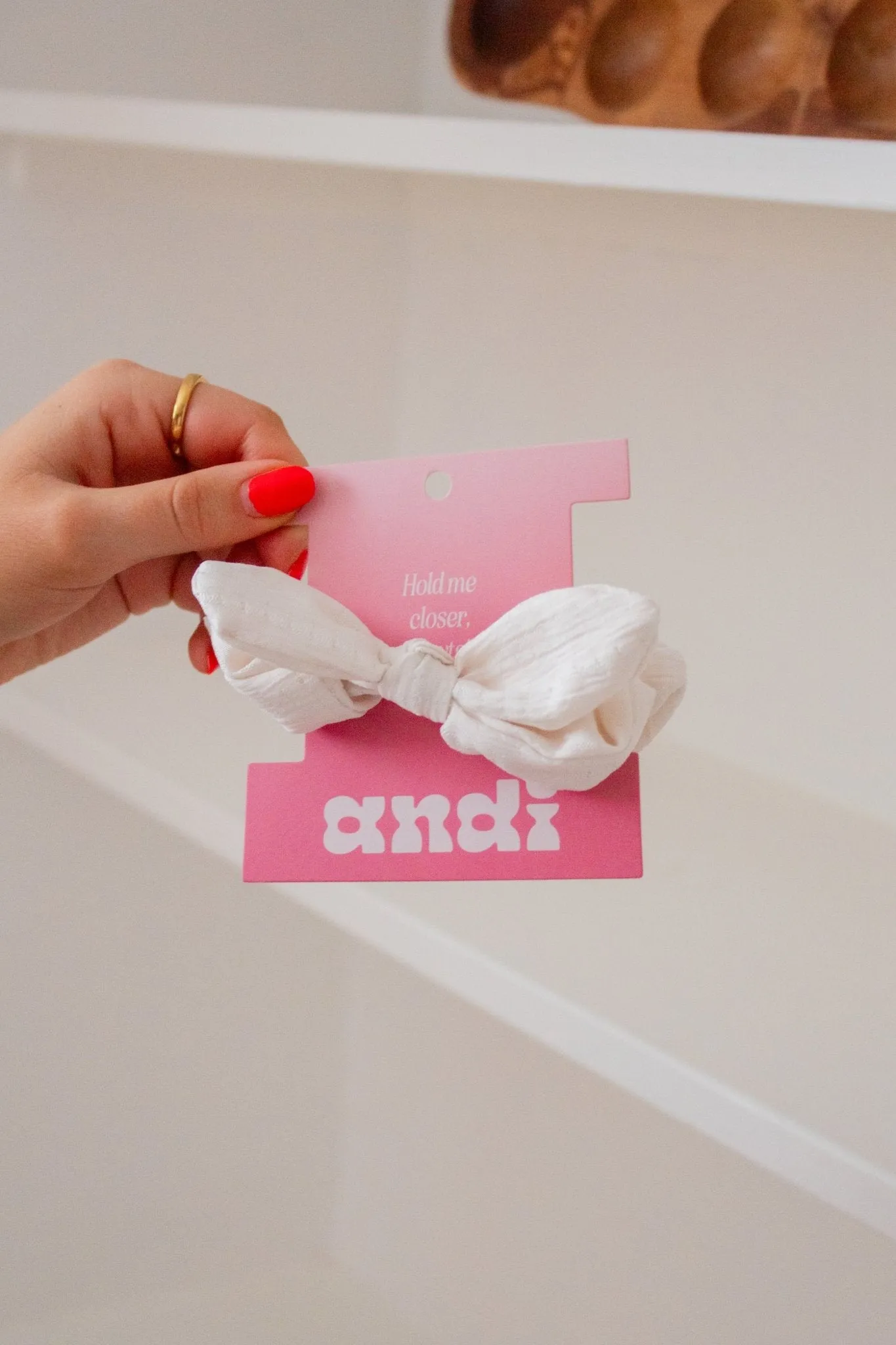 Ivory Bow Scrunchie Andi