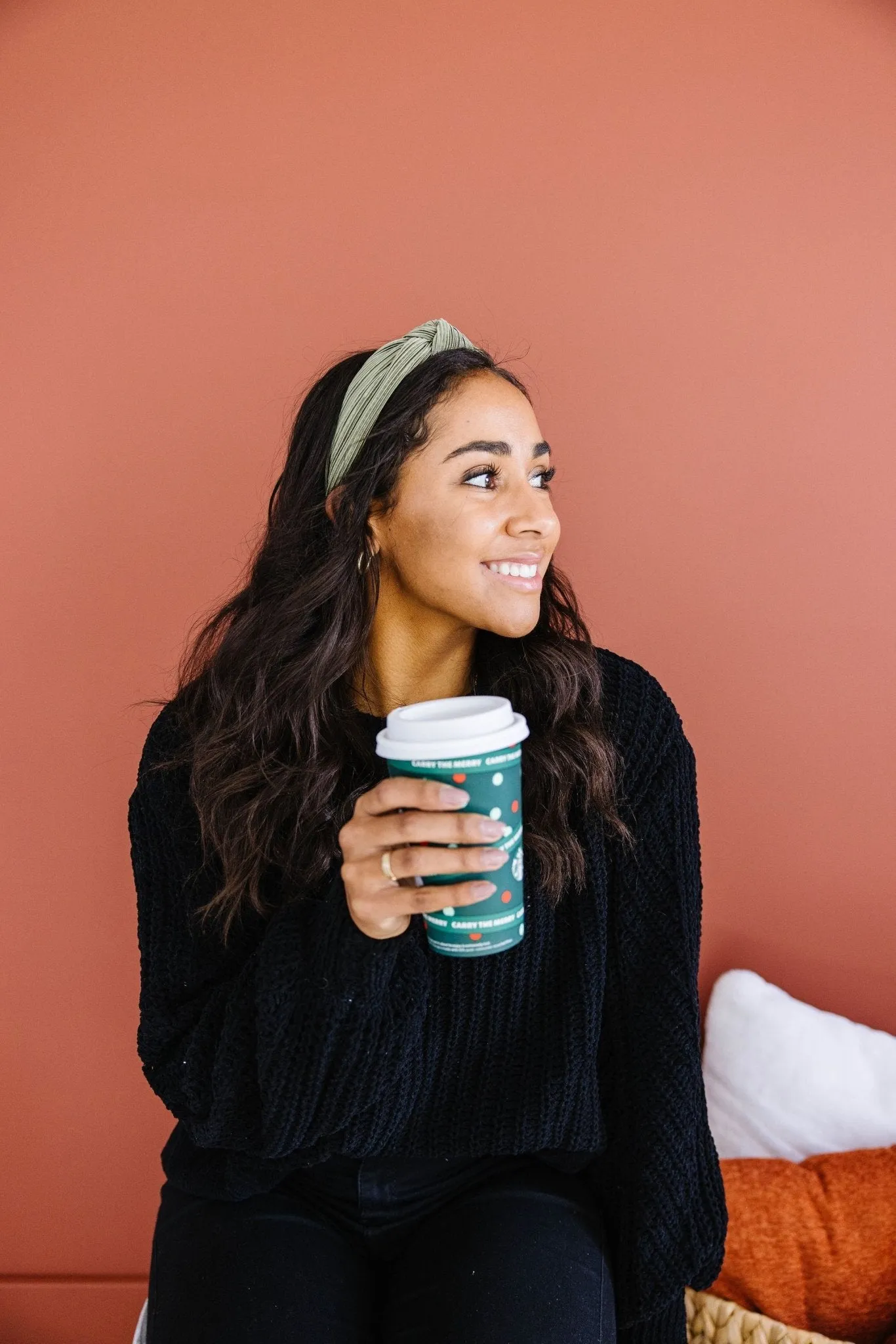 Ivy Green Pleated Hard Headband Andi