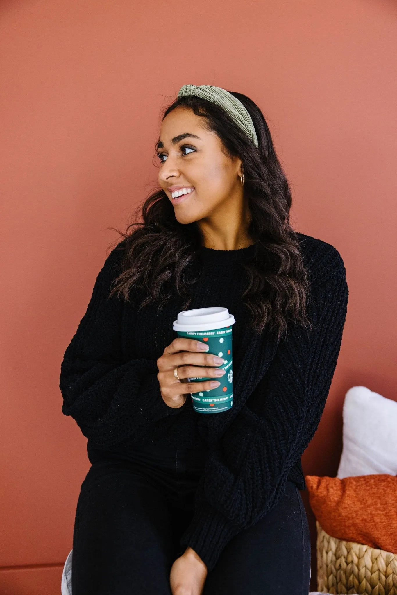 Ivy Green Pleated Hard Headband Andi