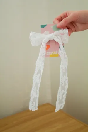 Lace Long Bow Clip Andi