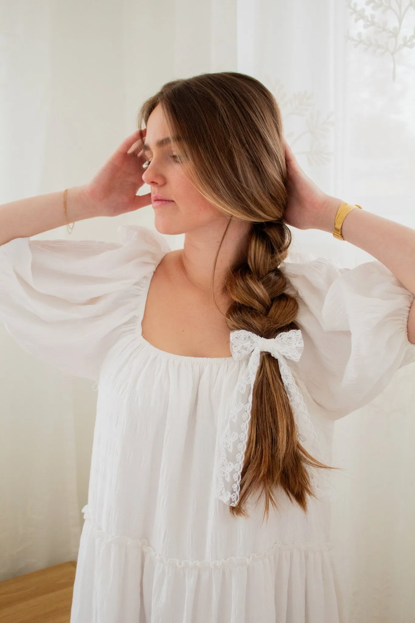 Lace Long Bow Clip Andi