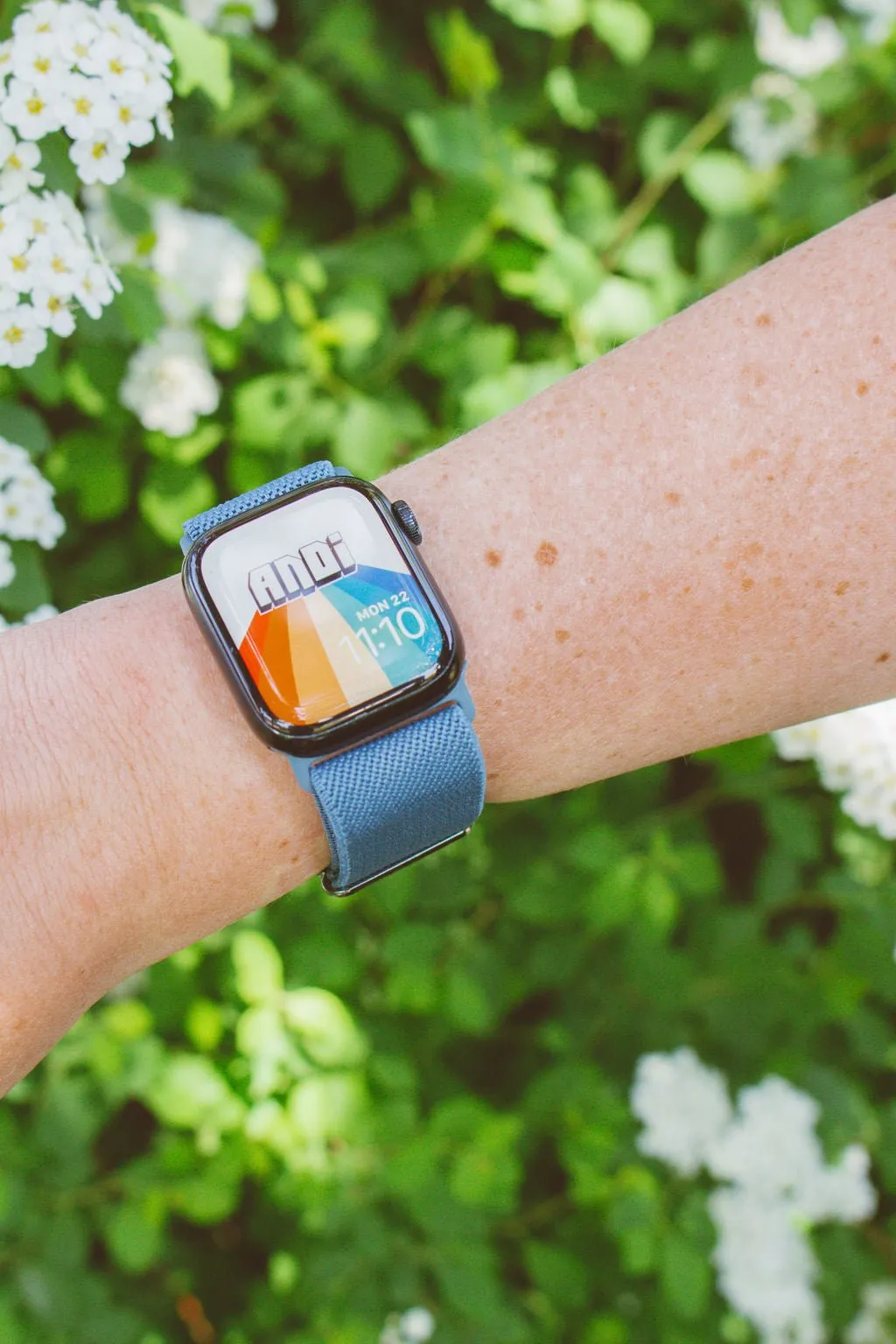 Lagoon Blue Adjustable Elastic Watch Band Andi